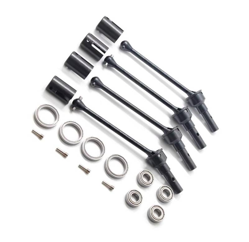 QAWRYV RC Antriebswelle Für Traxxas 1/10 Für Maxx 8950X Stahl Vordere Und Hintere Antriebswelle CVD Mit Wellenbecherlager Übertragungswelle RC Auto Upgrades Teile 4Pcs von QAWRYV