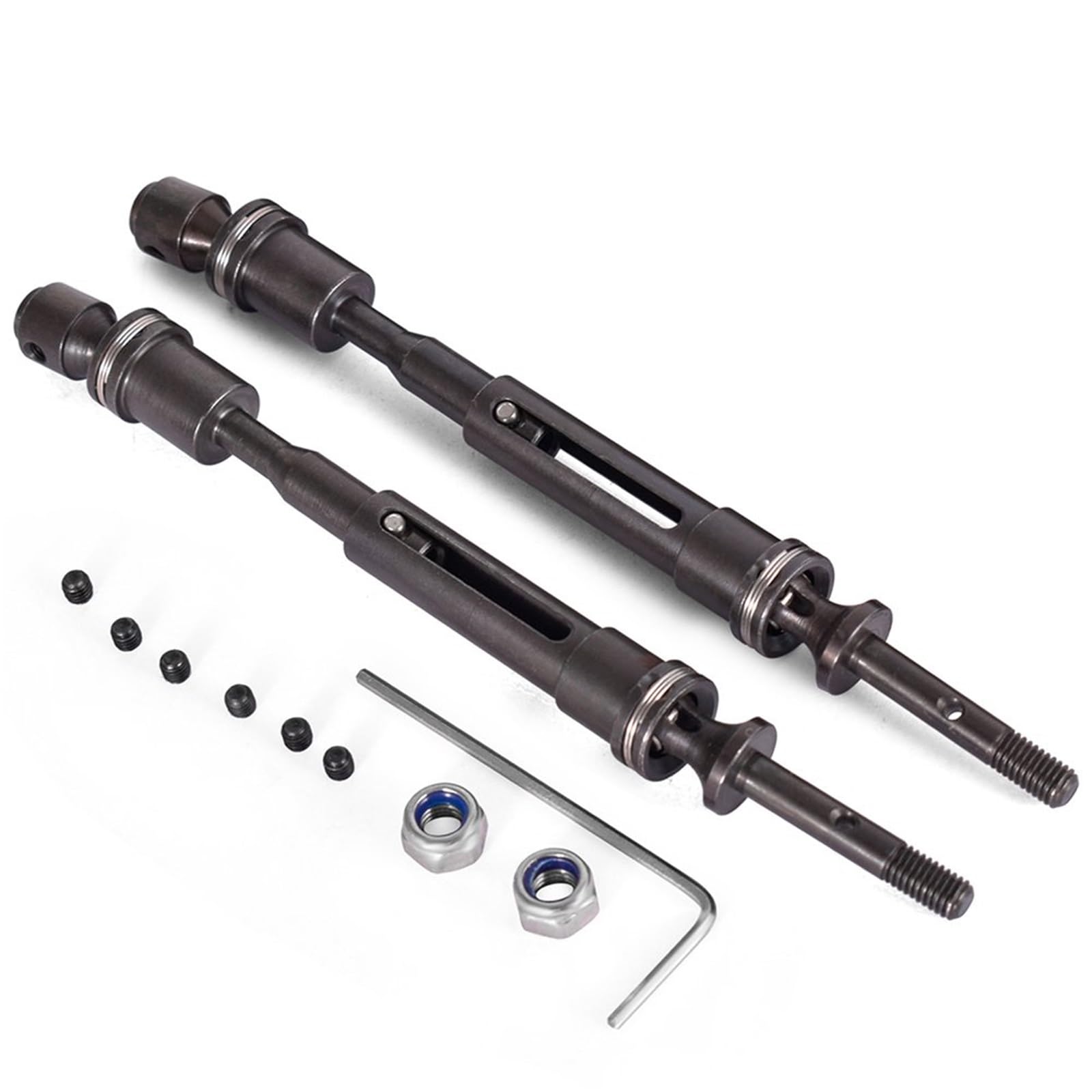 QAWRYV RC Antriebswelle Für Traxxas 1/10 Für Slash 727 RC Autoteile Metall Vordere Und Hintere Antriebswelle 5MM Blende CVD Übertragungswelle RC Autozubehör(Rear) von QAWRYV