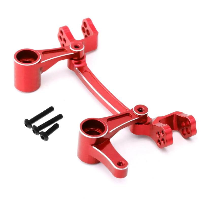 QAWRYV RC Upgrade Zubehör Für Arrma 1/8 Für Mojave 4S 4X4 Für BLX RC-Auto Metalllenkung Lenkhebel Upgrade-Teile Modifiziertes Zubehör(Red) von QAWRYV