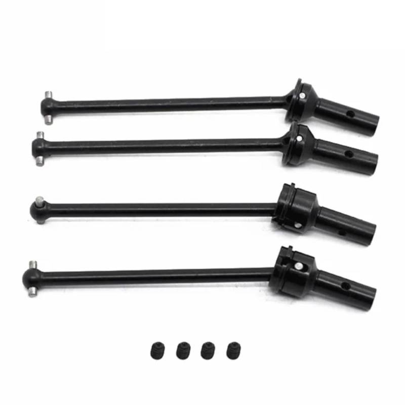 QAWRYV RC Upgrade Zubehör Für Arrma 1/8 Für Typhon 6S 1/7 Für Infraction 6S Für Limitless 6S Für BLX 2/4 Stücke Metall Vorne Und Hinten Antriebswelle CVD RC Auto Upgrade Teile(Black,1 Set (4pcs)) von QAWRYV