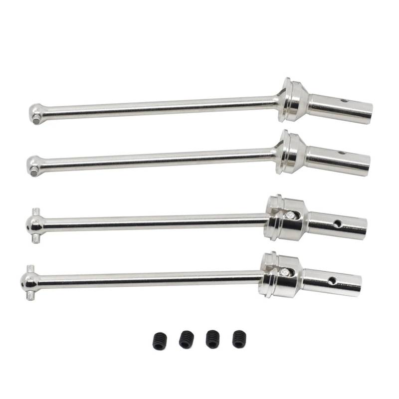 QAWRYV RC Upgrade Zubehör Für Arrma 1/8 Für Typhon 6S 1/7 Für Infraction 6S Für Limitless 6S Für BLX 2/4 Stücke Metall Vorne Und Hinten Antriebswelle CVD RC Auto Upgrade Teile(Silver,1 Set (4pcs)) von QAWRYV