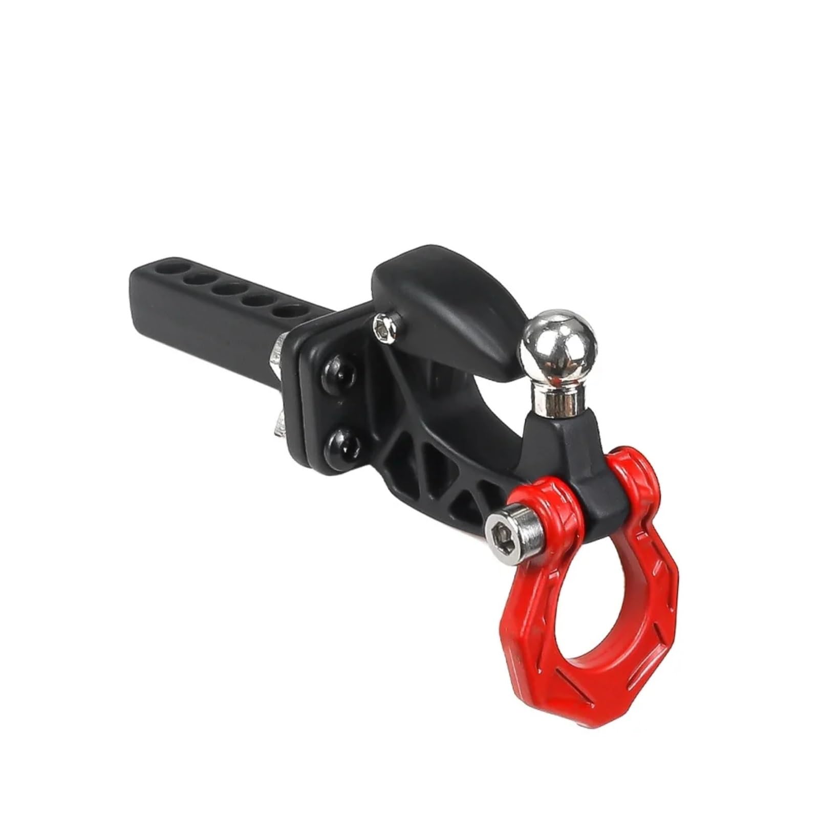 QAWRYV RC Upgrade Zubehör Für Axial Für SCX10 Für Traxxas Für TRX4 D90 1/8 1/10 Metall Hinten Stoßstange Abschleppen Anhänger Haken Drop Hitch Empfänger RC Crawler Auto Upgrade Teile(Red) von QAWRYV
