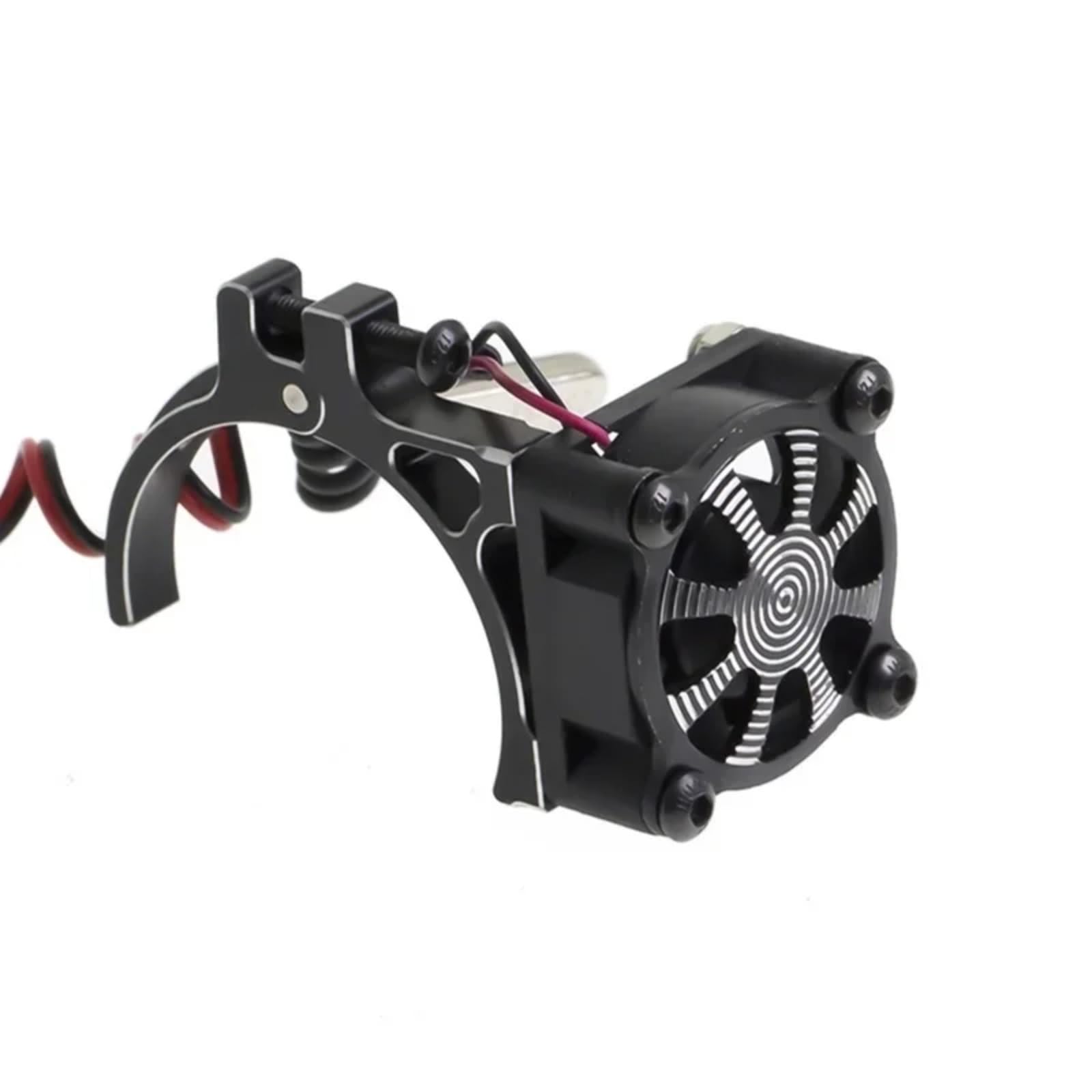 QAWRYV RC Upgrade Zubehör Für Axial Für SCX10 Für Traxxas Für TRX4 Für Tamiya 1/8 1/10 RC Auto 540 550 3650 3660 Motor Kühlkörper Lüfter Mit Thermische Sensor(Black) von QAWRYV