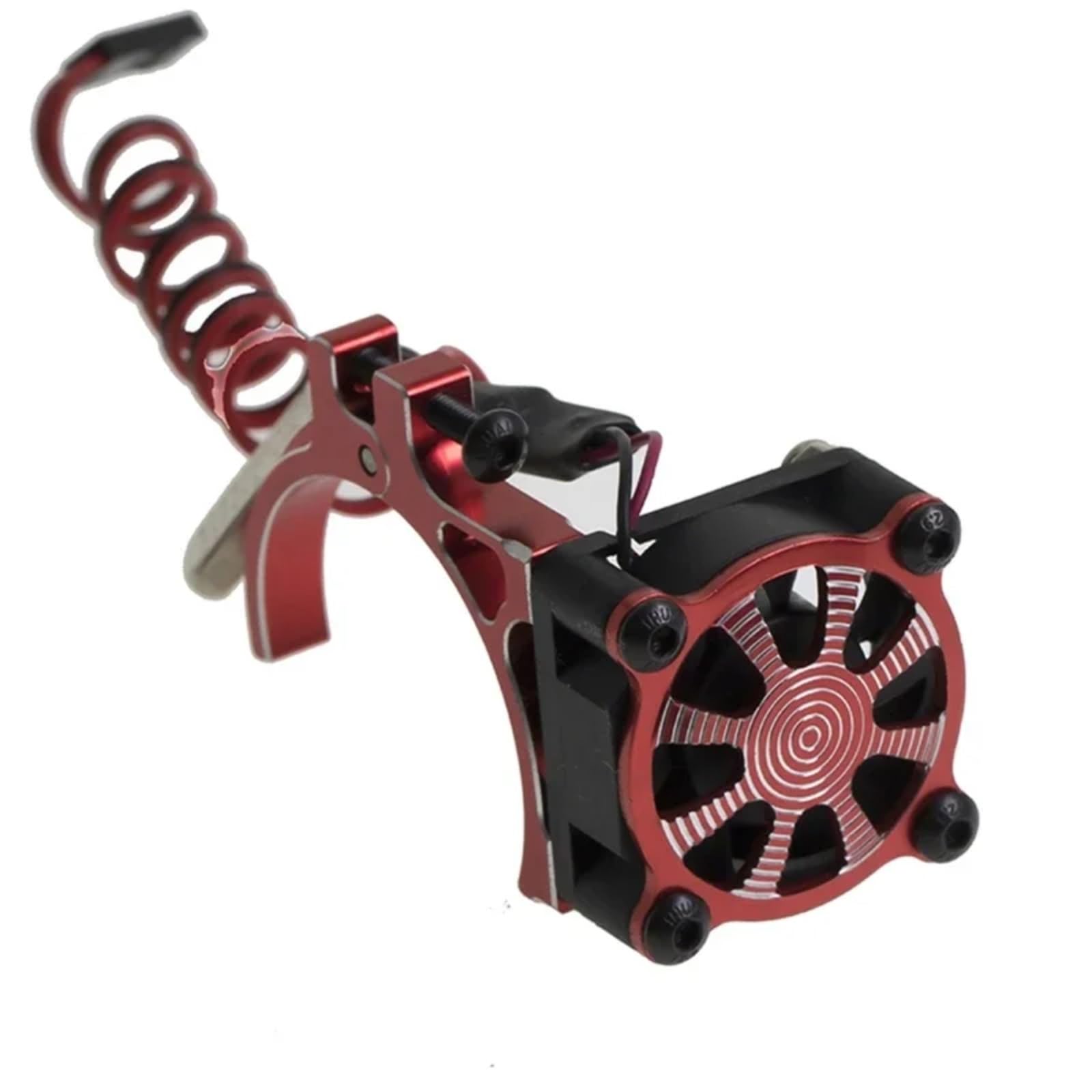 QAWRYV RC Upgrade Zubehör Für Axial Für SCX10 Für Traxxas Für TRX4 Für Tamiya 1/8 1/10 RC Auto 540 550 3650 3660 Motor Kühlkörper Lüfter Mit Thermische Sensor(Red) von QAWRYV