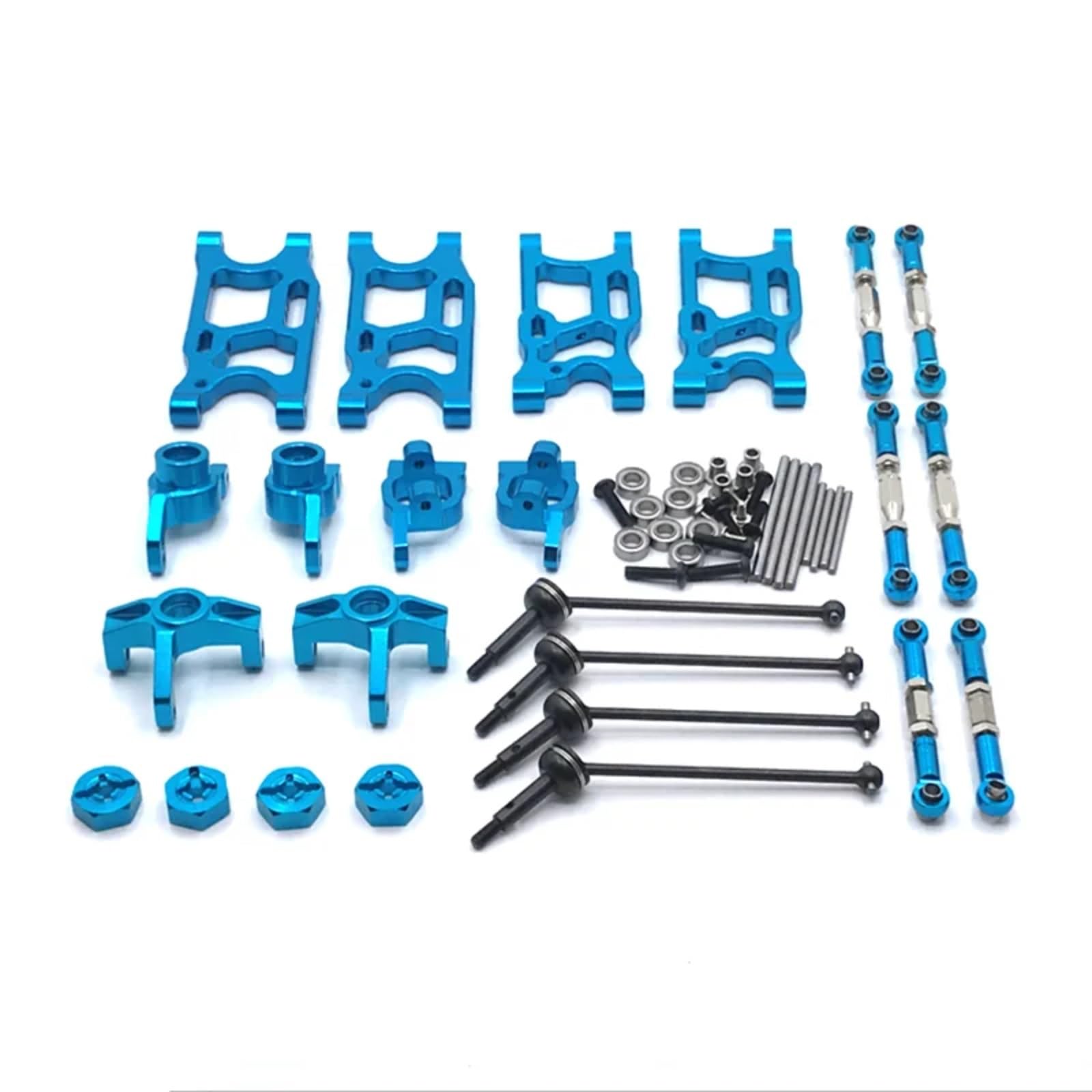 QAWRYV RC Upgrade Zubehör Für LC Für Racing 1/14 Für WLtoys 1/14 144010 144001 144002 1/12 124016 124017 124018 124019 Metall Antriebswelle Set RC Auto Upgrade Teile(Blue) von QAWRYV