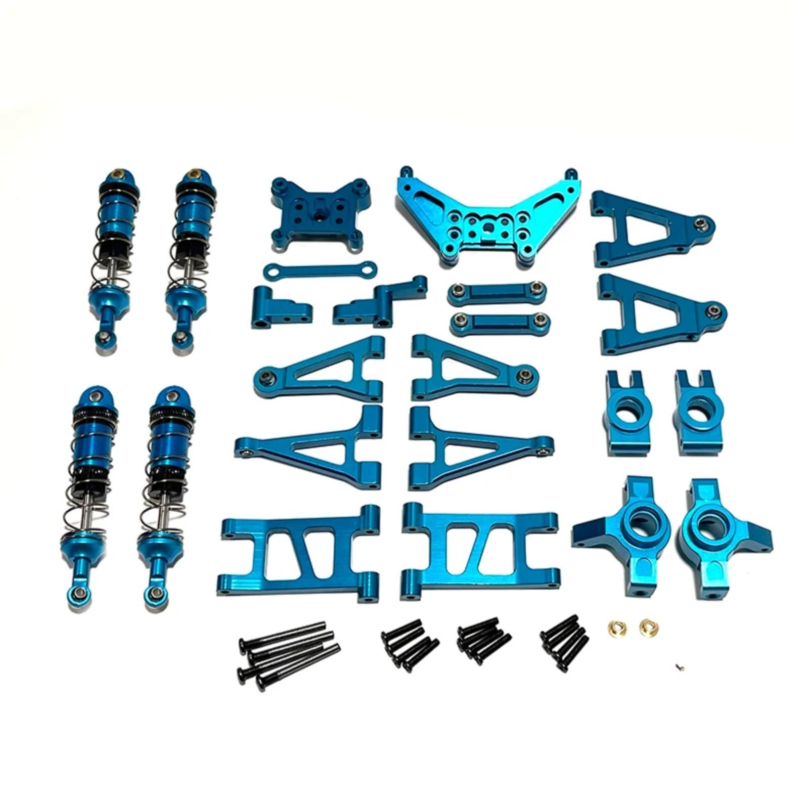 QAWRYV RC Upgrade Zubehör Für MJX Für Hyper Go 1/14 14301 14302 Fernbedienung Auto Metall Für Schaukel Arm Lenkung Tasse Upgrade Teile Set Geändert Zubehör(Blue) von QAWRYV