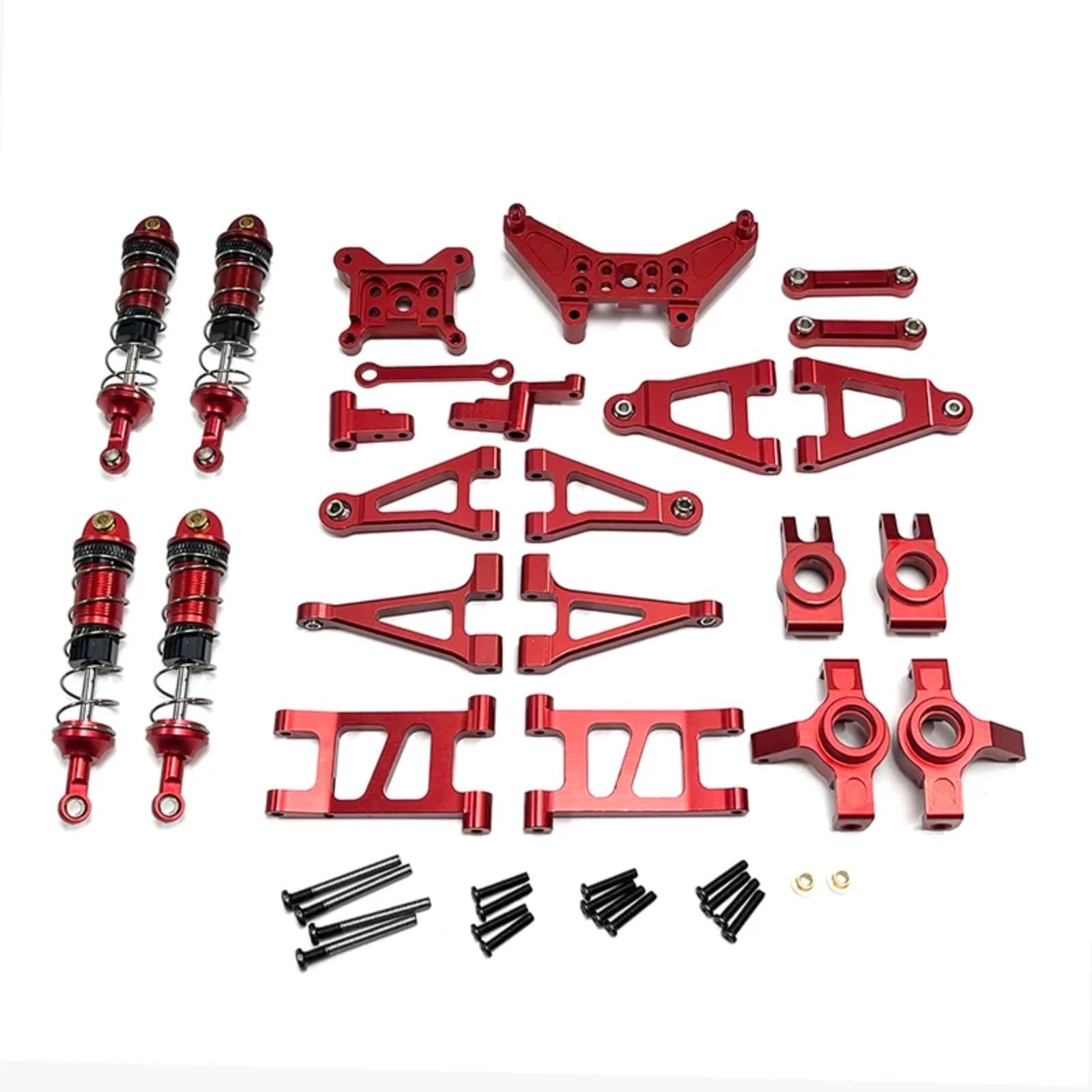 QAWRYV RC Upgrade Zubehör Für MJX Für Hyper Go 1/14 14301 14302 Fernbedienung Auto Metall Für Schaukel Arm Lenkung Tasse Upgrade Teile Set Geändert Zubehör(Red) von QAWRYV