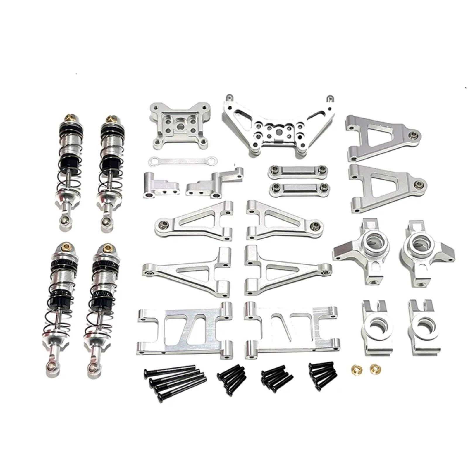 QAWRYV RC Upgrade Zubehör Für MJX Für Hyper Go 1/14 14301 14302 Fernbedienung Auto Metall Für Schaukel Arm Lenkung Tasse Upgrade Teile Set Geändert Zubehör(Silver) von QAWRYV