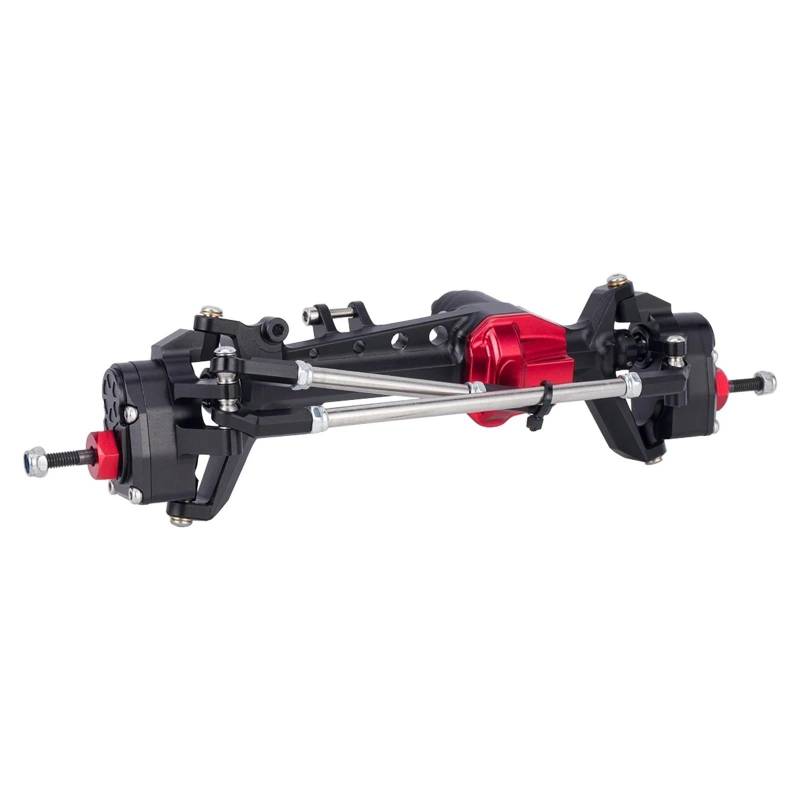 QAWRYV RC Upgrade Zubehör Für SCX10 III 1/10 Für AR45P -Offset -Portalachse Mit Konstanter Geschwindigkeitsantrieb Zwei Servo -Mount- Und Lenkstab Für RC -Crawler -Autoteile(Black,Front) von QAWRYV