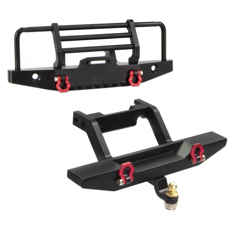 QAWRYV RC Upgrade Zubehör Für TRX4M Für Defender 1/18 Metall Vorderen Und Hinteren Stoßfänger Mit Tow Haken RC Crawler Auto Upgrade DIY Teile Geändert Zubehör von QAWRYV