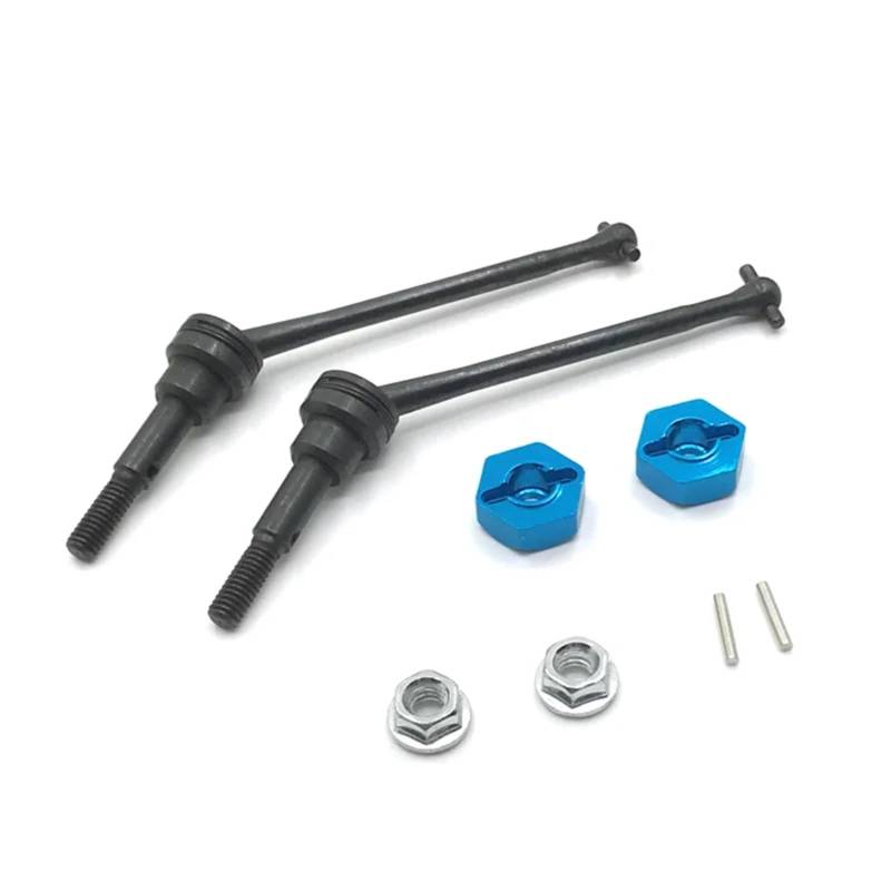 QAWRYV RC Upgrade Zubehör Für WLtoys 1/12 12423 12427 12428A 12428B 12428C Für FY01 FY02 FY03 Metall Front Antriebswelle 12mm Adapter RC Auto Upgrade Teile(Blue) von QAWRYV