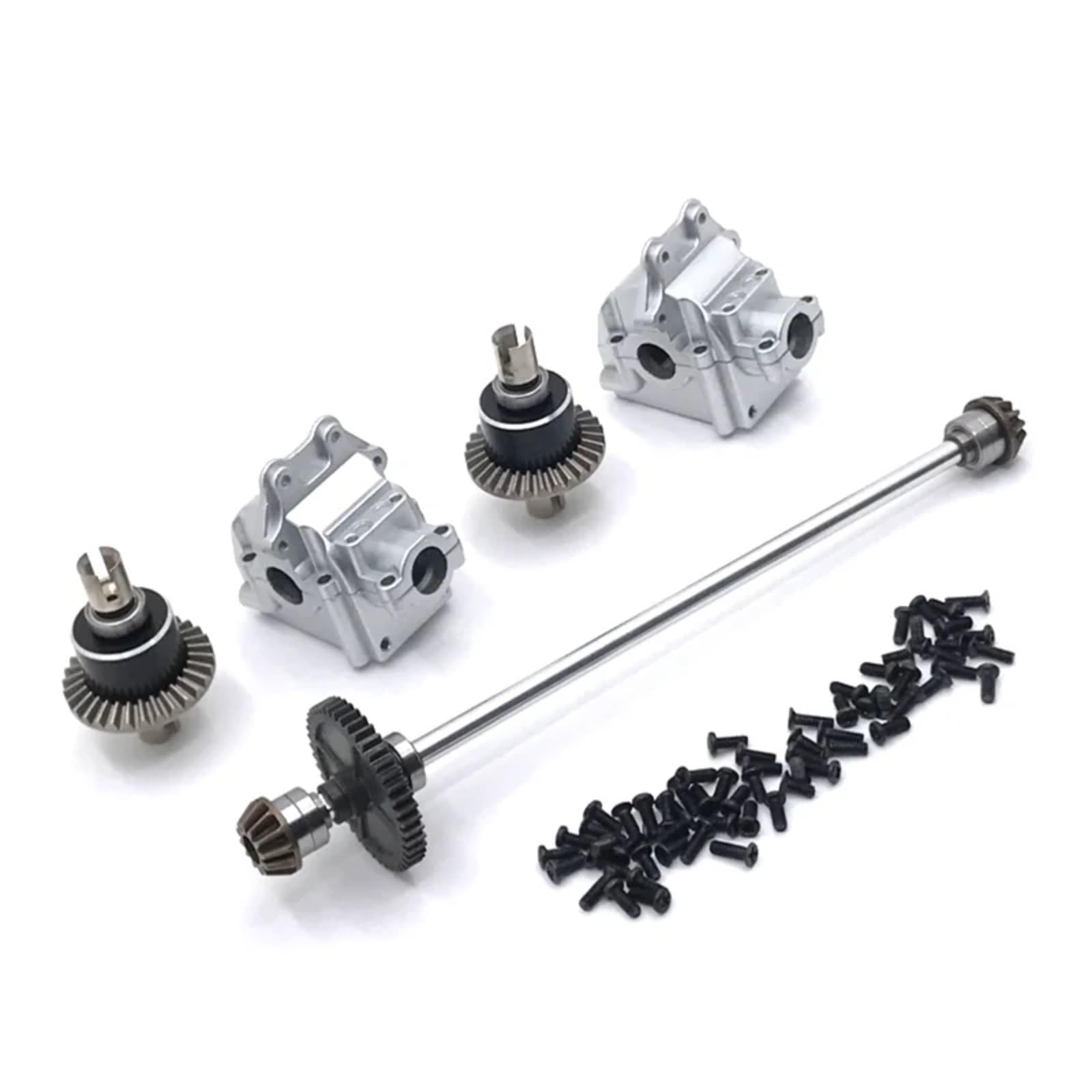QAWRYV RC Upgrade Zubehör Für WLtoys 1/14 144010 144001 144002 Metall Zentrum Antriebswelle Montage Getriebe Differential Kit RC Auto Upgrade Teile Zubehör(Silver) von QAWRYV