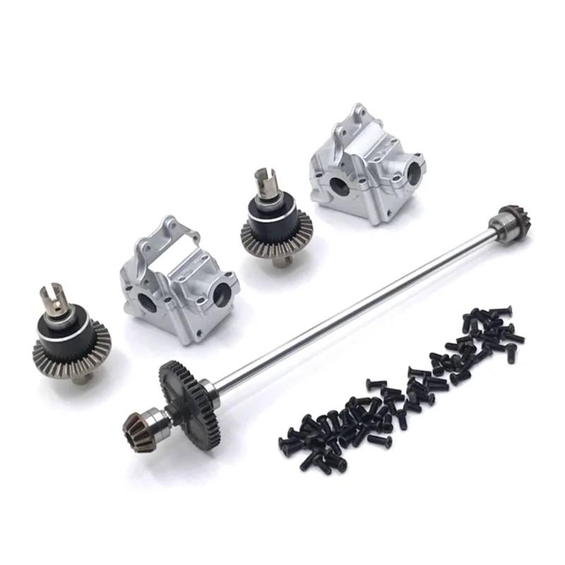 QAWRYV RC Upgrade Zubehör Für WLtoys 1/14 144010 144001 144002 Metall Zentrum Antriebswelle Montage Getriebe Differential Kit RC Auto Upgrade Teile Zubehör(Silver) von QAWRYV