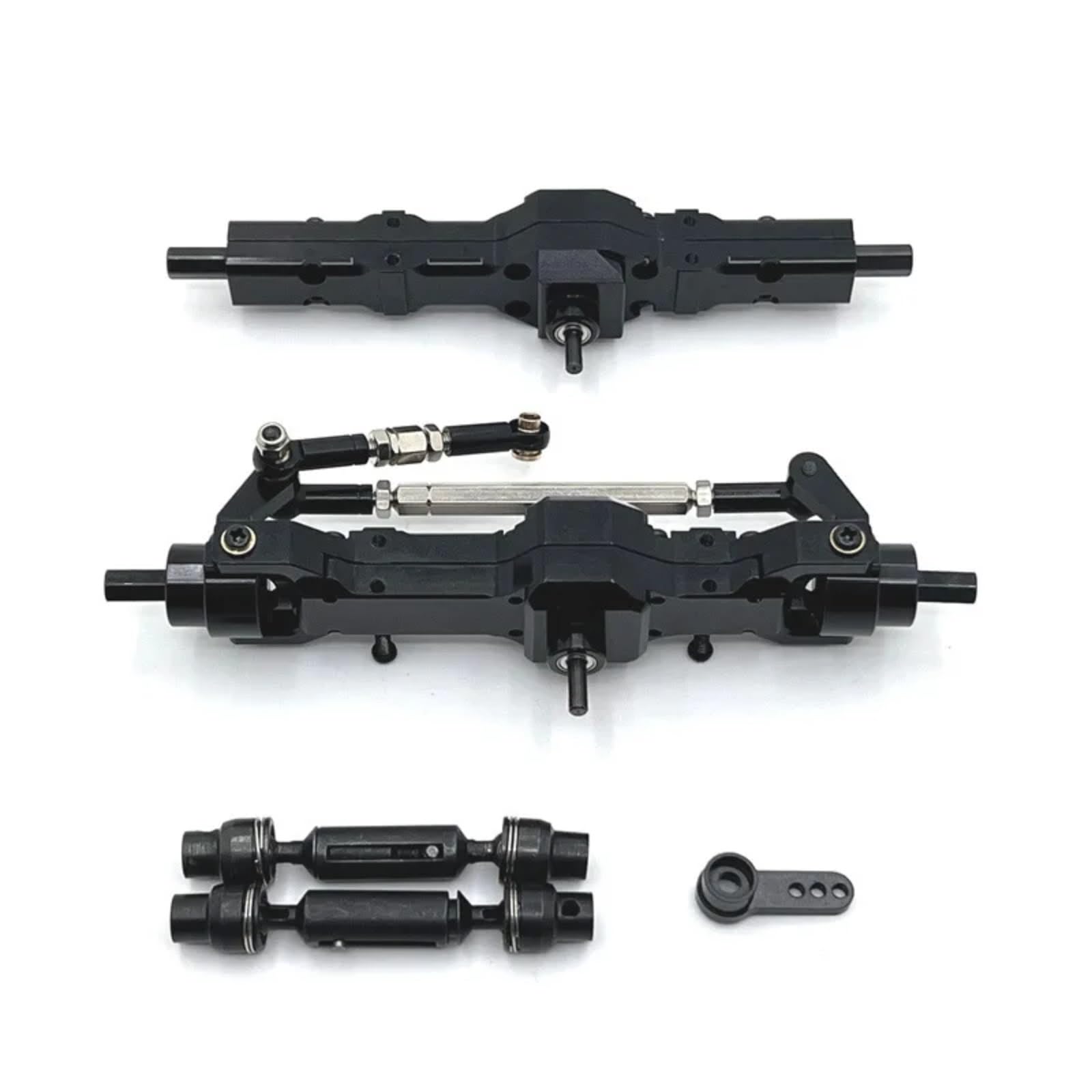 QAWRYV RC Upgrade Zubehör Für WPL 1/10 C74 1/16 Metall Vorder- Und Hinterachse Montage Antriebswelle RC Auto Ersatzteile Upgrade Teile Geändert Zubehör(Black) von QAWRYV
