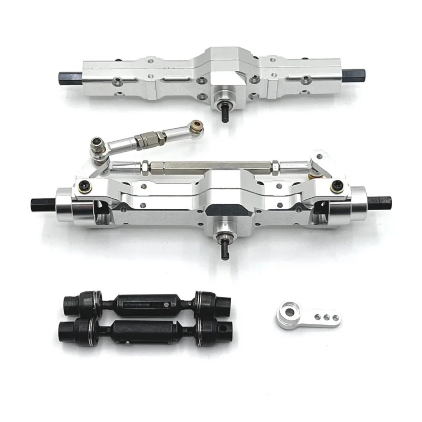 QAWRYV RC Upgrade Zubehör Für WPL 1/10 C74 1/16 Metall Vorder- Und Hinterachse Montage Antriebswelle RC Auto Ersatzteile Upgrade Teile Geändert Zubehör(Silver) von QAWRYV