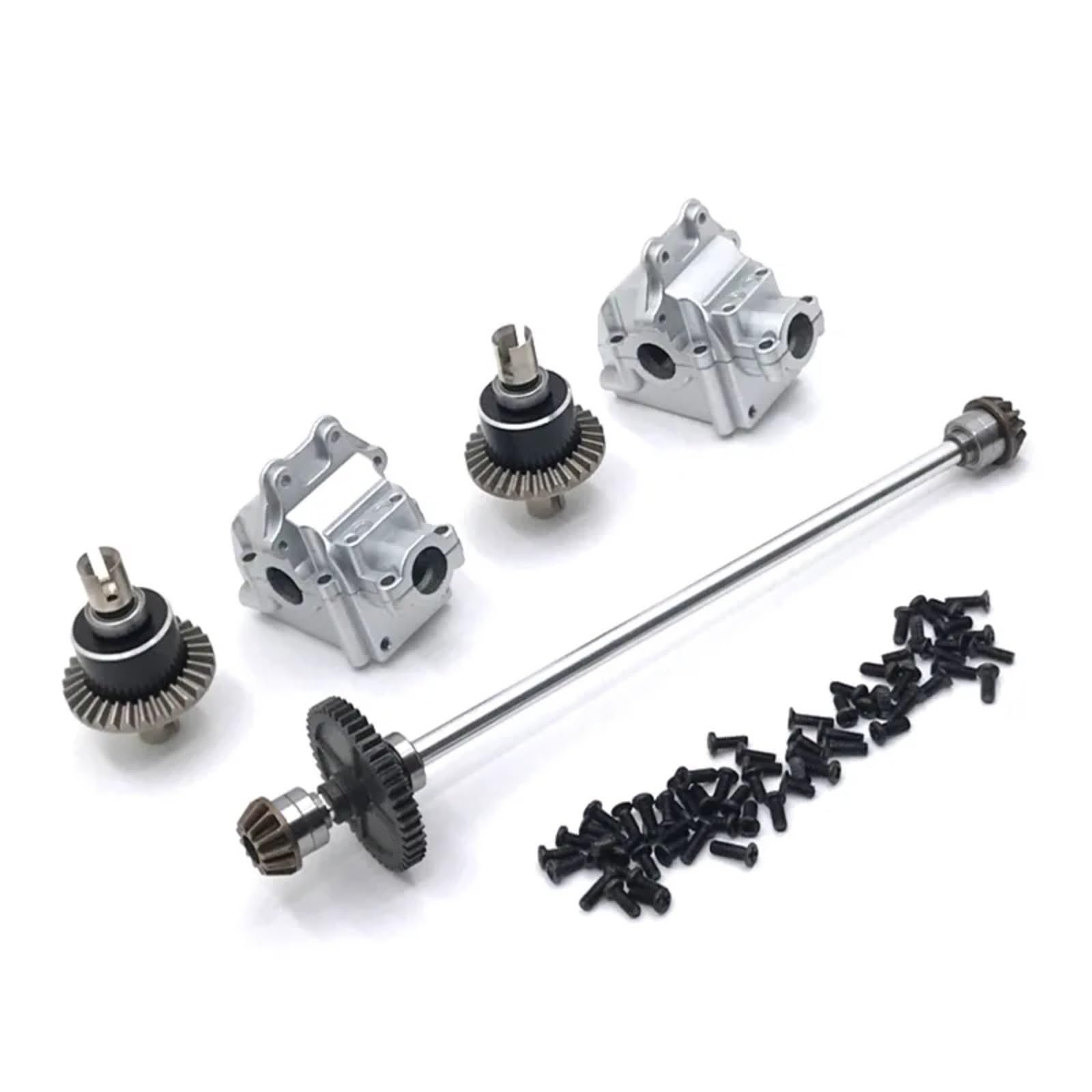 QAWRYV RC Upgrade Zubehör Für Wltoys 1/14 144010 144001 144002 Metall Mitte Antriebswelle Montage Getriebe Differential Kit RC Auto Upgrade Teile Modifiziertes Zubehör(Silver) von QAWRYV