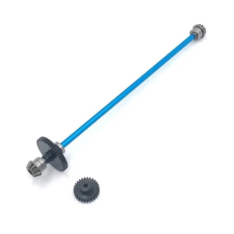 QAWRYV RC Upgrade Zubehör Für Wltoys 124007 124016 124017 124018 124019 1/12 Zentrum Antriebswelle Montage Reduktion Getriebe 27T Motor Getriebe RC Auto Upgrade Teile(Blue) von QAWRYV