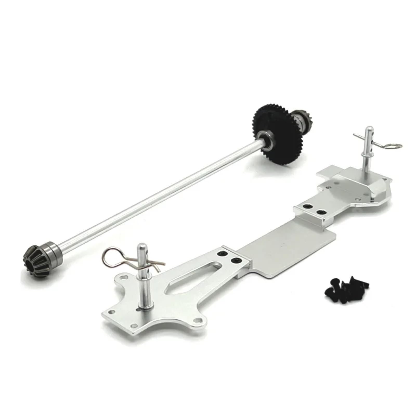 QAWRYV RC Upgrade Zubehör Für Wltoys 144001 144002 144010 144016 144018 Für RIaarIo 1/14 RC Auto Metall Zweite Boden Bord Zentrale Antriebswelle Upgrade Teile Zubehör(Silver) von QAWRYV