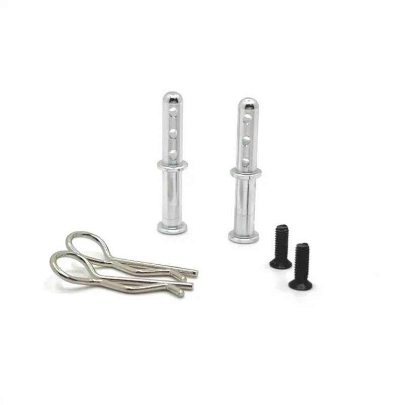 QAWRYV RC Upgrade Zubehör Für Wltoys 144001 144010 144016 124016 124017 124018 124019 Für RIaarIo 1/12 1/14 RC Auto Metall Körper Montieren Post Shell Spalte Upgrade Teile(Silver) von QAWRYV