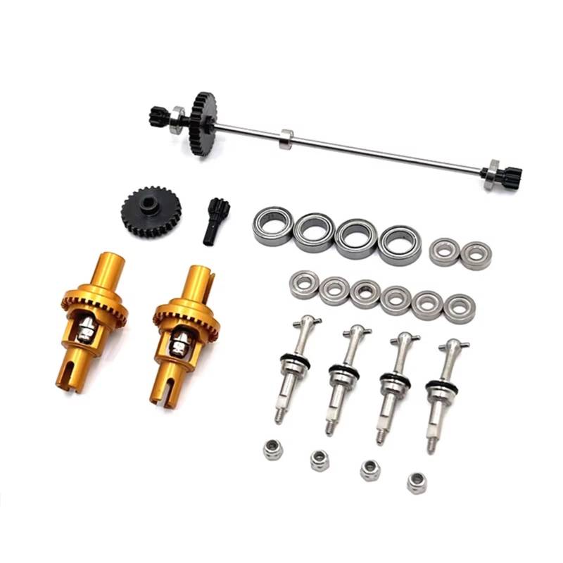 QAWRYV RC Upgrade Zubehör Für Wltoys 284010 284131 P929 P939 K969 K979 K989 K999 Metall Antriebswelle Antriebsrad Differentiallager Set 1/28 Modifikation RC Auto Upgrades Teile(Yellow) von QAWRYV