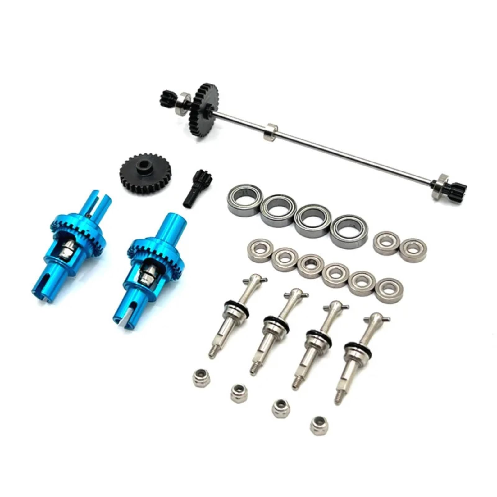 QAWRYV RC Upgrade Zubehör Für Wltoys 284131 284010 K969 K979 K989 K999 P929 P939 1/28 Metall Antriebswelle Antriebsrad Differential Lager Set RC Auto Upgrades Teile(Blue) von QAWRYV