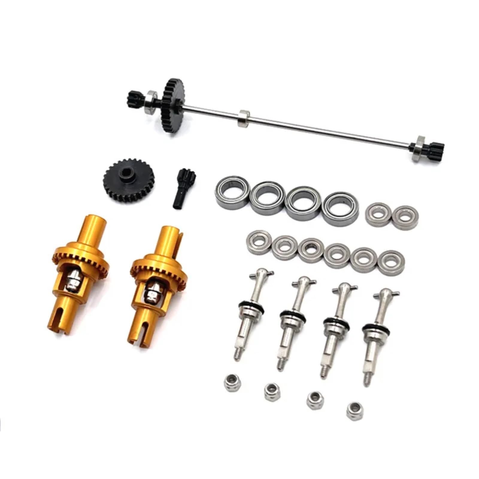 QAWRYV RC Upgrade Zubehör Für Wltoys 284131 284010 K969 K979 K989 K999 P929 P939 1/28 Metall Antriebswelle Antriebsrad Differential Lager Set RC Auto Upgrades Teile(Yellow) von QAWRYV