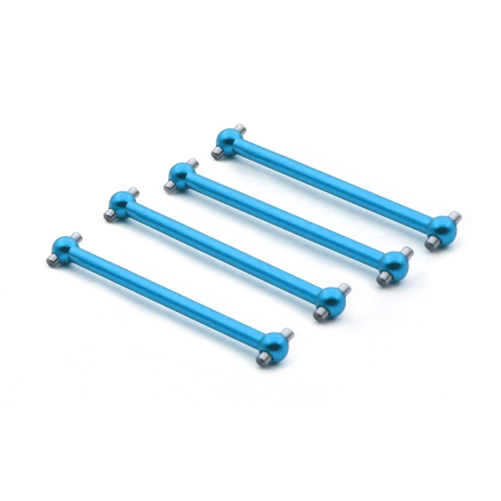 QAWRYV RC Upgrade Zubehör Für Wltoys A959B A949 A959 A969 A979 K929 Für Himoto E18 Für Spino Für HSP 1/18 4 Stücke RC Auto Metall Antriebswelle Dogbone Upgrade Teile(Blue) von QAWRYV