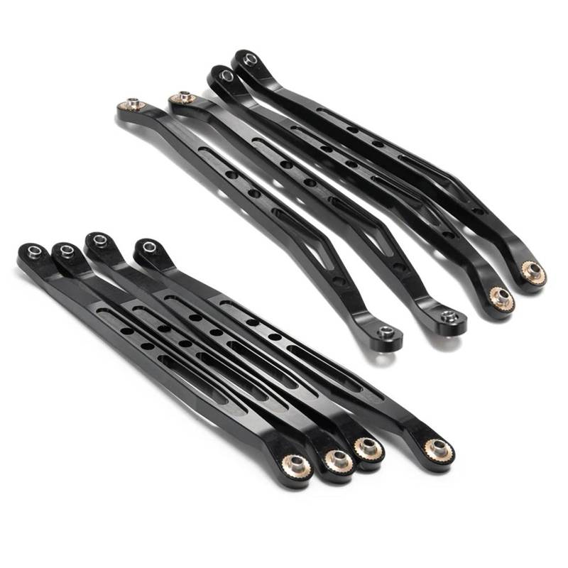 QAWSED RC Autozubehör Für Axial Für Wraith 90018 1/10 RC Crawler Autoteile Aluminium Obere Und Untere Aufhängungsverbindungsstange Modifizierte Teile(Black,Upper Lower Link Rod) von QAWSED