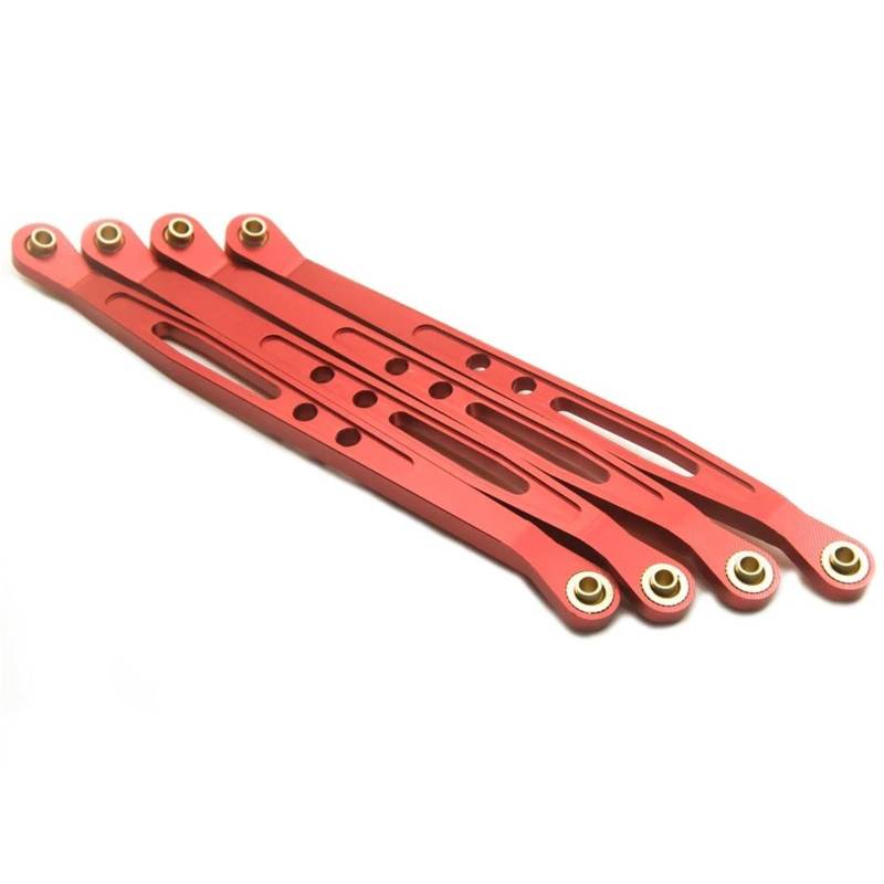 QAWSED RC Autozubehör Für Axial Für Wraith 90018 1/10 RC Crawler Autoteile Aluminium Obere Und Untere Aufhängungsverbindungsstange Modifizierte Teile(Red,LowerLink Rod) von QAWSED