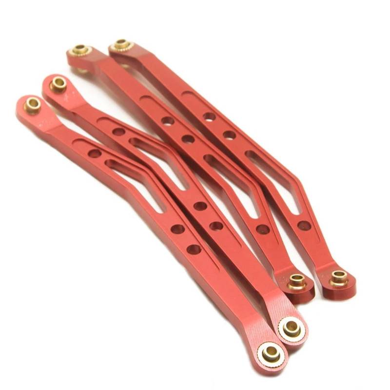 QAWSED RC Autozubehör Für Axial Für Wraith 90018 1/10 RC Crawler Autoteile Aluminium Obere Und Untere Aufhängungsverbindungsstange Modifizierte Teile(Red,Upper Link Rod) von QAWSED