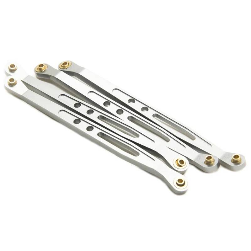 QAWSED RC Autozubehör Für Axial Für Wraith 90018 1/10 RC Crawler Autoteile Aluminium Obere Und Untere Aufhängungsverbindungsstange Modifizierte Teile(Silver,LowerLink Rod) von QAWSED