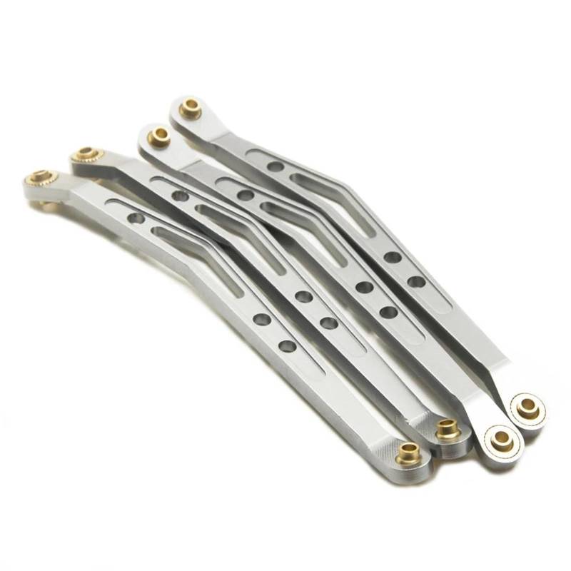 QAWSED RC Autozubehör Für Axial Für Wraith 90018 1/10 RC Crawler Autoteile Aluminium Obere Und Untere Aufhängungsverbindungsstange Modifizierte Teile(Silver,Upper Link Rod) von QAWSED
