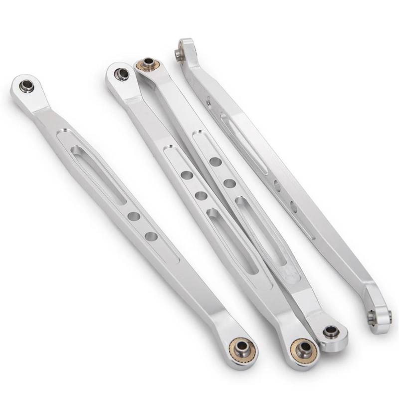QAWSED RC Autozubehör Für Axial Für Wraith 90018 1/10 RC Crawler Autoteile Aluminium Obere Und Untere Aufhängungsverbindungsstange Modifizierte Teile(White,LowerLink Rod) von QAWSED