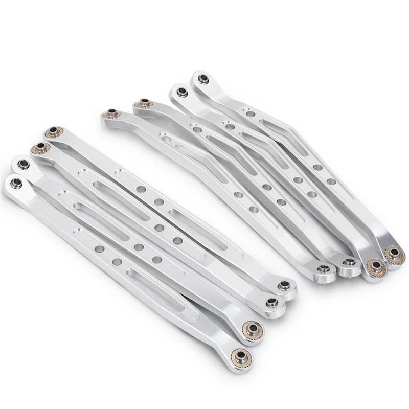 QAWSED RC Autozubehör Für Axial Für Wraith 90018 1/10 RC Crawler Autoteile Aluminium Obere Und Untere Aufhängungsverbindungsstange Modifizierte Teile(White,Upper Lower Link Rod) von QAWSED