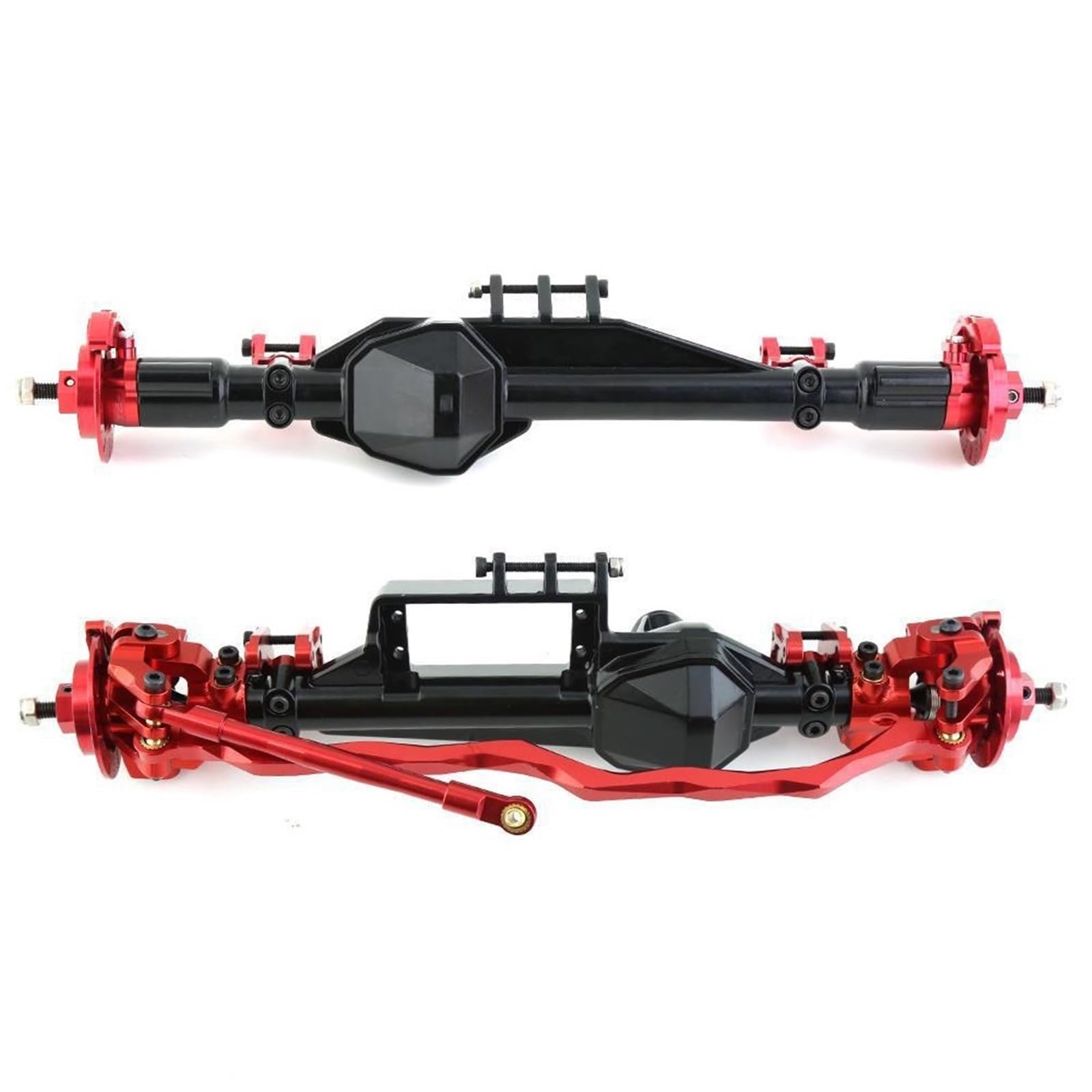 QAWSED RC Autozubehör Für Axial RBX10 Für Ryft 1/10 RC Crawler Auto Upgrade Teile Zubehör RC Crawler Auto Metall Vorder- Und Hinterachse Modifizierte Teile(Color1,1 Set) von QAWSED