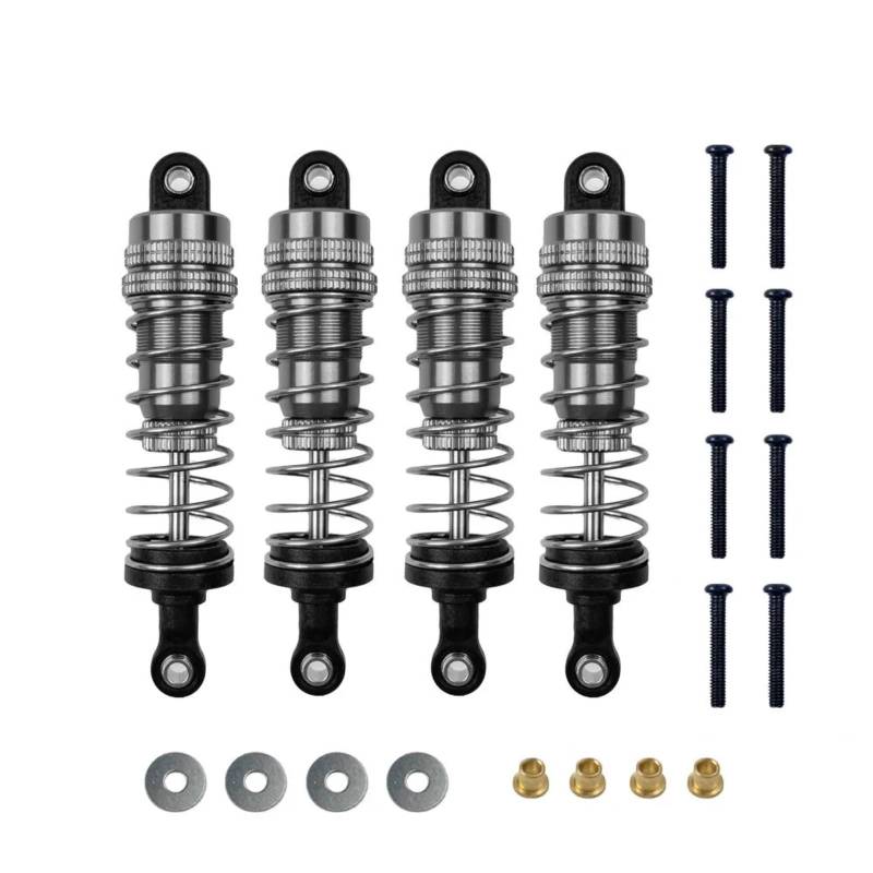 QAWSED RC Autozubehör Für MN MN86K 4WD G500 Crawler Off Road Truck RC Auto Upgrade Teile 4Pcs Metall Stoßdämpfer Dämpfer Upgrades Teile Ersatz Zubehör(Gray) von QAWSED