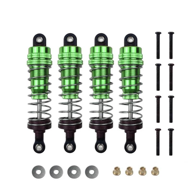 QAWSED RC Autozubehör Für MN MN86K 4WD G500 Crawler Off Road Truck RC Auto Upgrade Teile 4Pcs Metall Stoßdämpfer Dämpfer Upgrades Teile Ersatz Zubehör(Green) von QAWSED