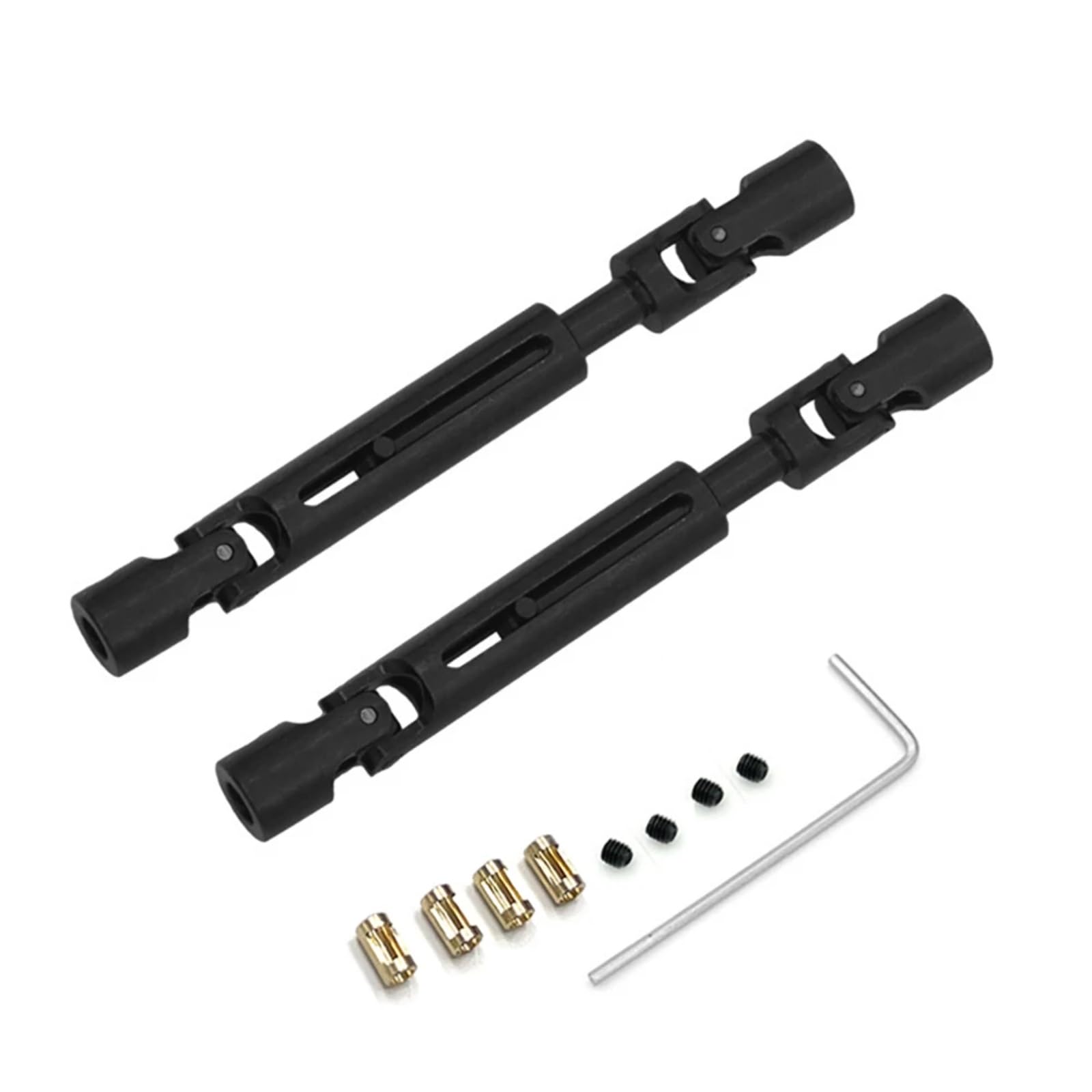 QAWSED RC Autozubehör Für MN78 MN-78 MN82 LC79 1/12 RC Auto Upgrade Teile Zubehör Metall Antriebswelle CVD Antriebswelle Mit 3Mm Bis 4Mm Wellenhülse(2PCS) von QAWSED