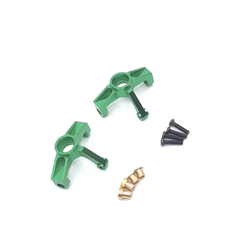 QAWSED RC Autozubehör Für WLtoys 1/10 104001 104002 RC Teile Metall Upgrade Änderung Front Steering Cup Modifizierte Teile(Green) von QAWSED