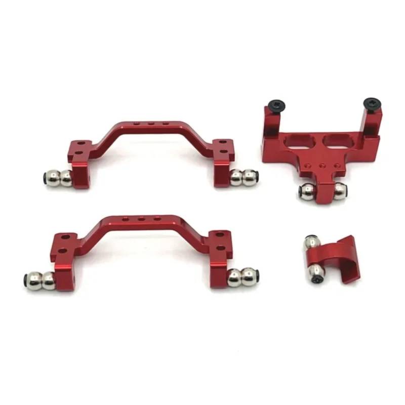 QAWSED RC Autozubehör Für WPL 1/16 C64 RC Autoteile Fernbedienung Autoteile Metall-Upgrade Vorne Und Hinten Zugstange Sitz Lenkgetriebe Festsitz(Red) von QAWSED