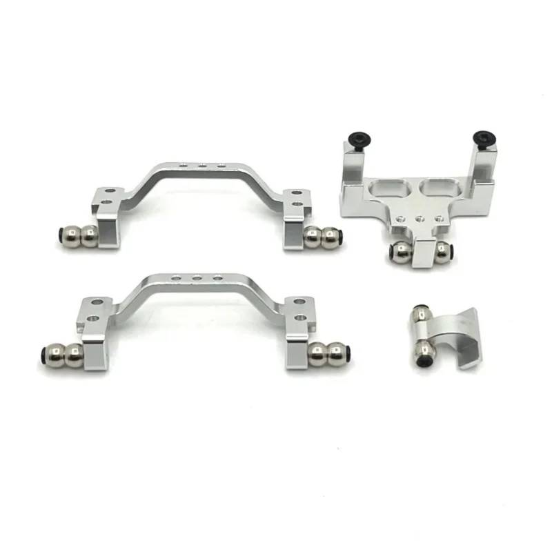 QAWSED RC Autozubehör Für WPL 1/16 C64 RC Autoteile Fernbedienung Autoteile Metall-Upgrade Vorne Und Hinten Zugstange Sitz Lenkgetriebe Festsitz(Silver) von QAWSED