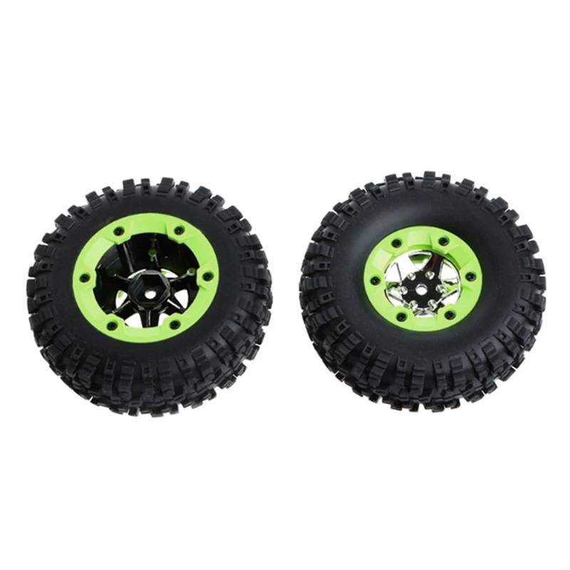 QAWSED RC Autozubehör Für Wltoys 12428 12423 0070 0071 1:12 RC Upgrades Teile Zubehör 2-4 Stücke Links Rechts Gummi Reifen Rad Hub Kit(Left Tires) von QAWSED
