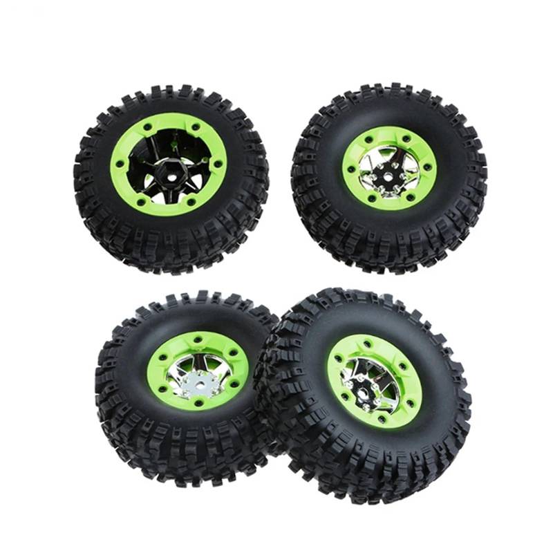 QAWSED RC Autozubehör Für Wltoys 12428 12423 0070 0071 1:12 RC Upgrades Teile Zubehör 2-4 Stücke Links Rechts Gummi Reifen Rad Hub Kit(Left and Right Tires) von QAWSED