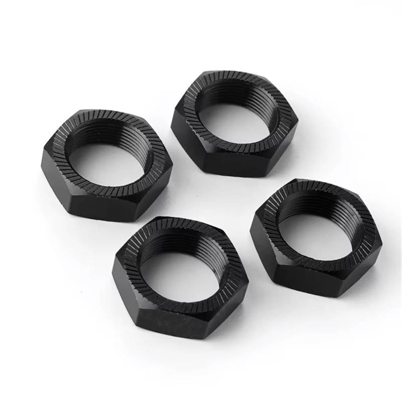 QAWSED RC Autozubehör Kompatibel Mit ARRMA Für KRATON Für Outcast 8S 1/5 RC Crawler Auto Upgrade Teile Zubehör 4PCS 24MM Aluminium Legierung Kupplung Mutter(Black) von QAWSED