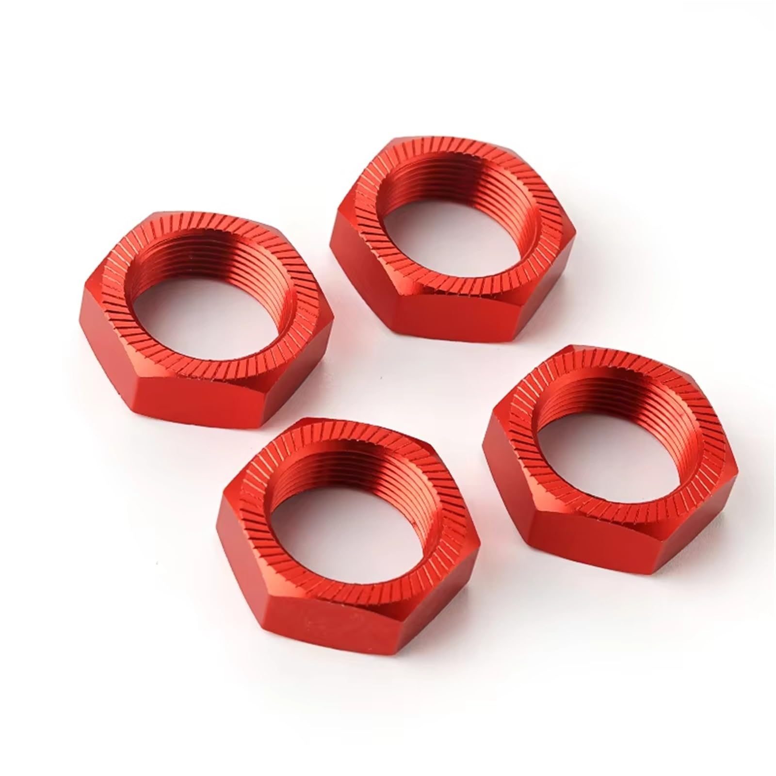 QAWSED RC Autozubehör Kompatibel Mit ARRMA Für KRATON Für Outcast 8S 1/5 RC Crawler Auto Upgrade Teile Zubehör 4PCS 24MM Aluminium Legierung Kupplung Mutter(Red) von QAWSED