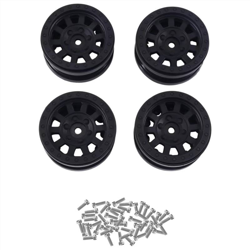 QAWSED RC Autozubehör Kompatibel Mit Axial Für SCX10 Für Wraith RR10 Für Capra Für RBX10 Für Traxxas 1/10 RC Crawler Car 4PCS Beadlock 1.9 Radnabe Felge von QAWSED