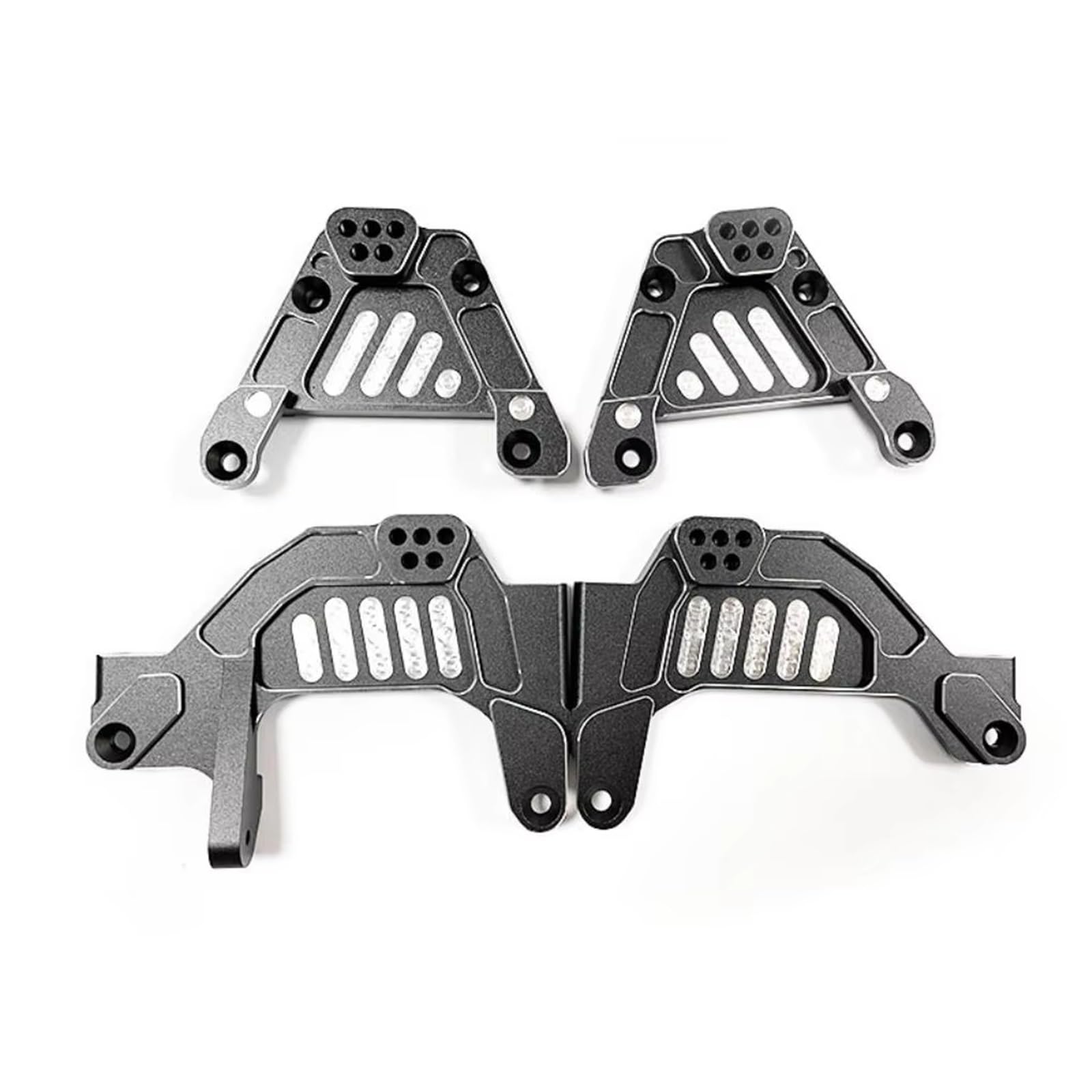 QAWSED RC Autozubehör Kompatibel Mit Axial Für SCX6 1/6 RC Auto Upgrade Teil RC Auto Zubehör Ersatzteile 4 Stück Aluminiumlegierung Hinterer Stoßdämpferturm(Black) von QAWSED