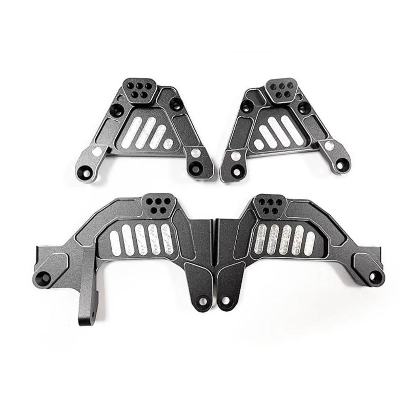 QAWSED RC Autozubehör Kompatibel Mit Axial Für SCX6 1/6 RC Auto Upgrade Teil RC Auto Zubehör Ersatzteile 4 Stück Aluminiumlegierung Hinterer Stoßdämpferturm(Black) von QAWSED