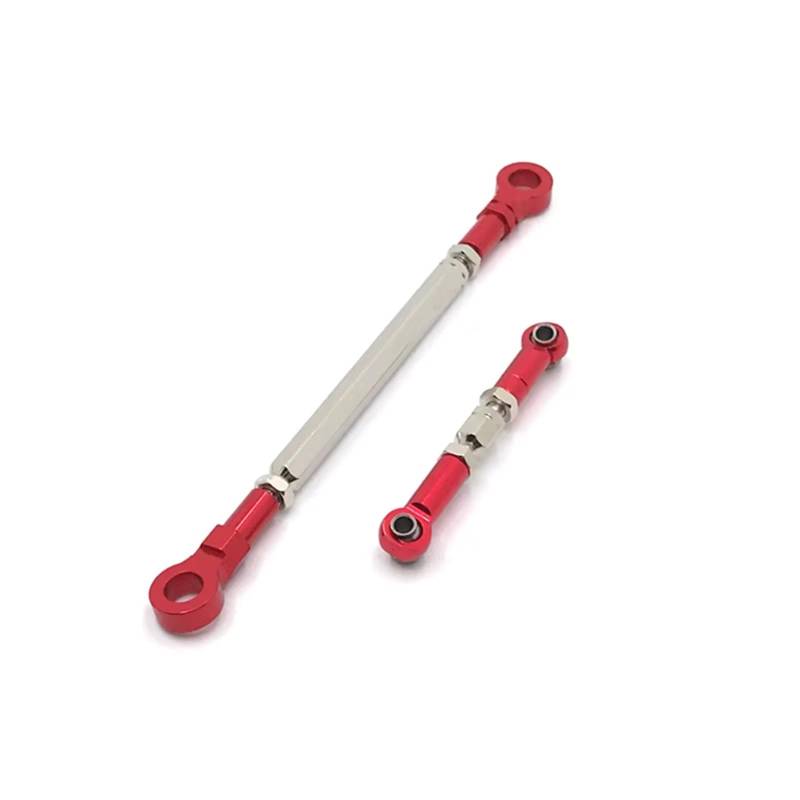 QAWSED RC Autozubehör Kompatibel Mit HuangBo ZP1001 ZP1002 ZP1003 ZP1004 1/10 RC-Auto-Upgrade-Teil Servo Link Vorderachse Lenkgestänge Lenkstange(Red) von QAWSED
