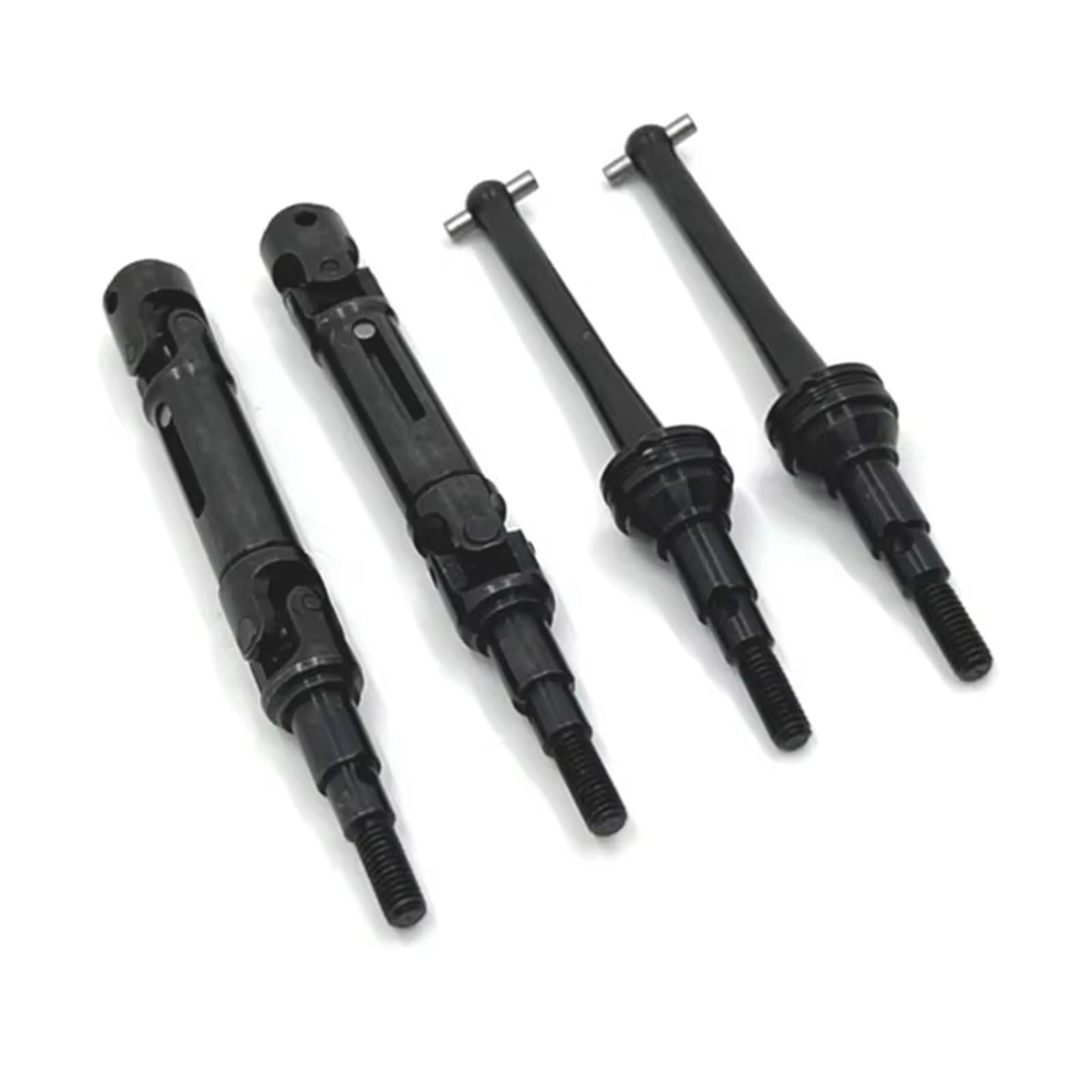 QAWSED RC Autozubehör Kompatibel Mit MJX Für Hyper Für Go 14209 14210 1/14 RC Autoteile Zubehör 4 Stück Vordere Und Hintere Antriebswelle Aus Metall CVD-Antriebswelle(Black) von QAWSED